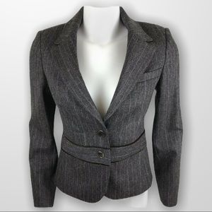 Ted Baker Wool Blazer Jacket Button-up Striped